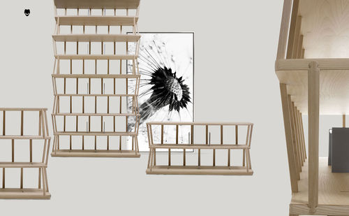 Bibliothèque modulable - RAVEN  - Volpi - contemporaine / en bois