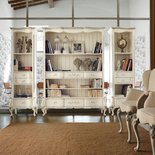 Bibliothèque de style - CAPRI  - Volpi - en bois laqué / blanche