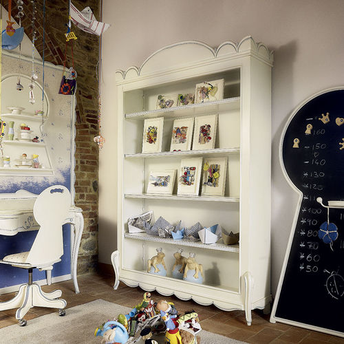 Bibliothèque de style - ALICE  - Volpi - en bois laqué / pour enfant / blanche
