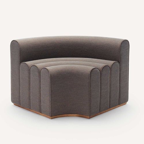 Banquette contemporaine - Arkad B - Zilio A&C - en tissu / avec piètement en bois / avec dossier
