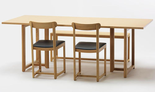 Table à manger contemporaine - Seleri - Zilio A&C - en chêne / avec piètement en bois / rectangulaire