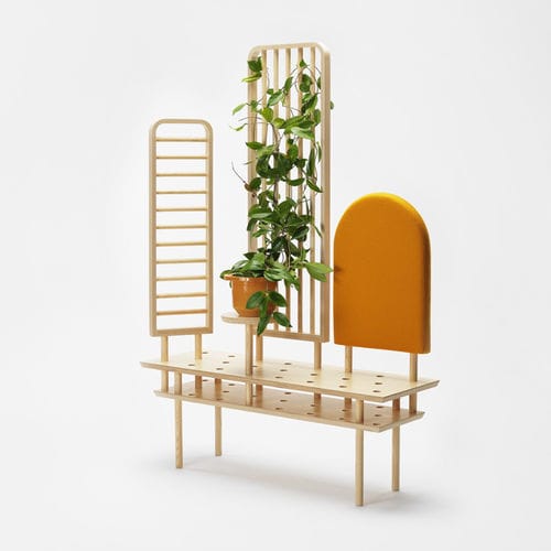 Séparateur d'espace en frêne - Etta - Zilio A&C - en contreplaqué / d'intérieur / auto-portant