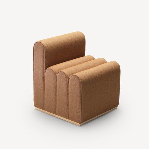 Pouf contemporain - Arkad B S - Zilio A&C - en tissu / carré / par Note Design Studio