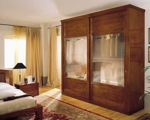 Armoire classique - ART. DA92S - Zilio Mobili - en verre / à porte coulissante