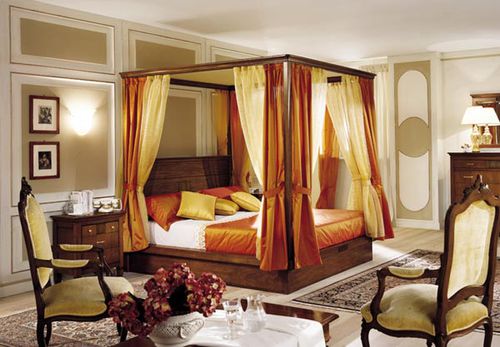 Lit à baldaquin - ART. NR62 - Zilio Mobili - double / classique / en bois