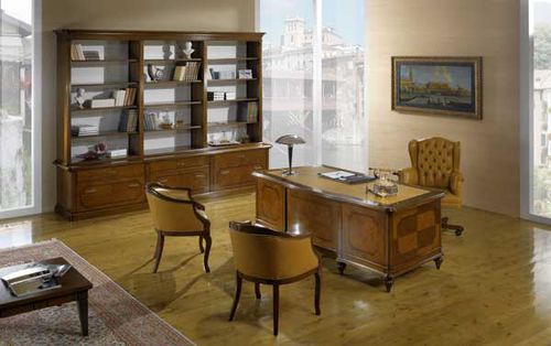 Bureau classique - GIOCONDA - Zilio Mobili - en bois / piétement en panneaux / professionnel