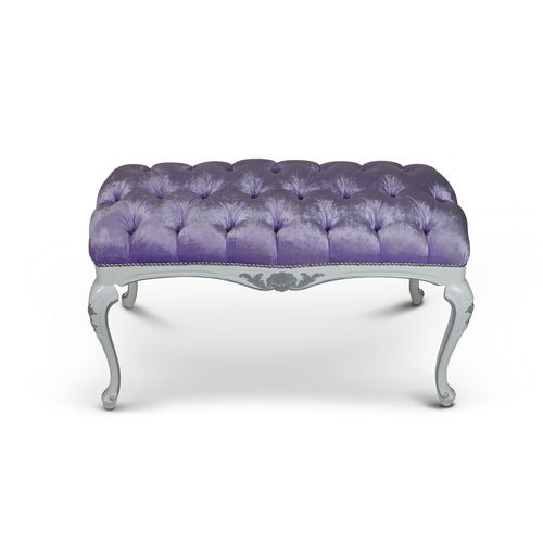 Banquette design nouveau baroque - David Style - en tissu / en bois peint / sur mesure