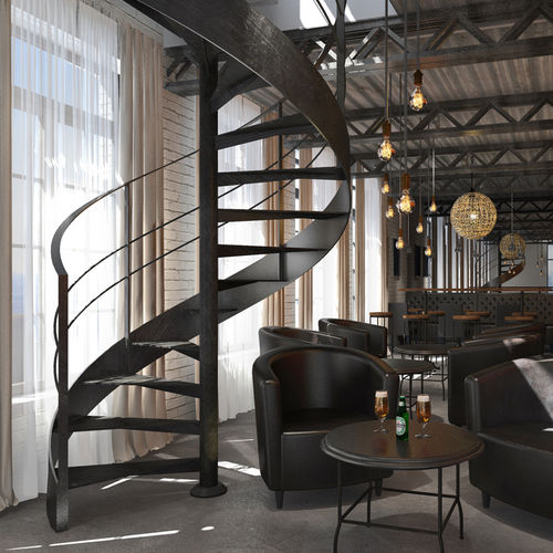 Escalier en colimaçon - METAL KOMPACT SN - ITALIAN FASHION STAIRS - à marches en métal / structure en acier / résidentiel