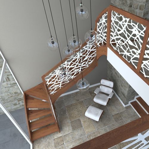 Escalier droit - IMPERIA PA - ITALIAN FASHION STAIRS - quart tournant / demi-tournant / à marches en bois