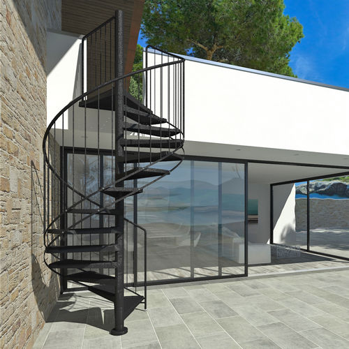Escalier en colimaçon - CLASSIC CFZV - ITALIAN FASHION STAIRS - à marches en métal / structure en métal / résidentiel