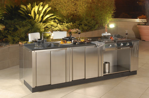 Cuisine d'extérieur - OUTDOOR KITCHEN 4 - Bianchi group srl - de style industriel / en inox / sans poignée