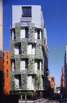 Brise-soleil en béton fibré - Ductal® BFUP - Betsinor - pour façade / perforé