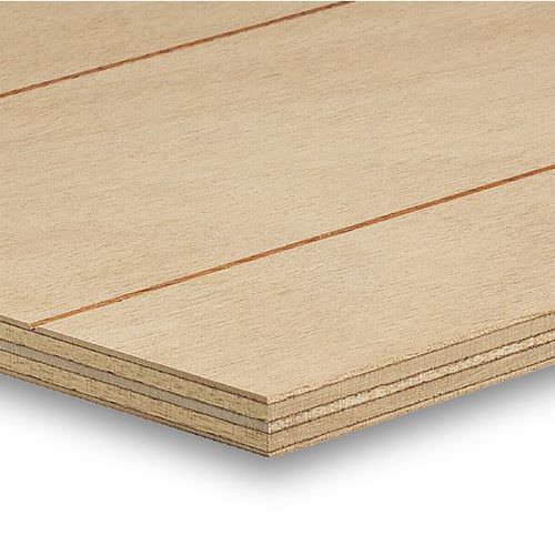 Panneau contreplaqué de construction - FACADE PREMIUM : OKOUMÉ RAINURÉ 1 SIDE - Groupe Joubert - pour menuiserie / écolabel FSC / en bois