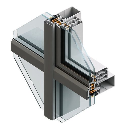 Mur-rideau ossature autoportante - 60 K - FEAL Croatia Ltd. - en aluminium et en verre / transparent