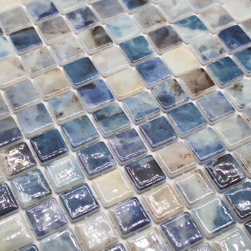Poolmosaik Piscine Mosaïque Pâte de Verre Papierverklebt Bassin Piscine