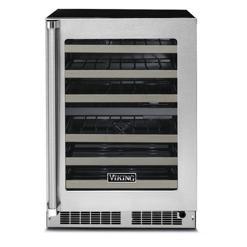 Cave à vin de service - VWUI5241GSS - 24" - VIKING - pose libre / en acier inoxydable / vitrée