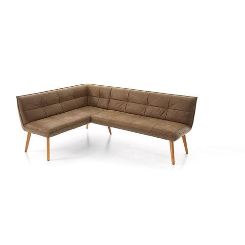Banquette contemporaine - BAXXTER - Koinor - en tissu / en cuir / avec piètement en bois massif