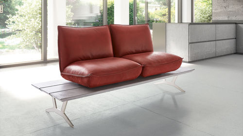 Banc contemporain - SCHWOF  - Koinor - en bois / en tissu / en cuir