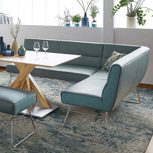 Banquette contemporaine - BOGARD  - Koinor - en tissu / en cuir / avec piètement en métal