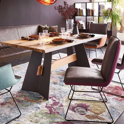 Table à manger contemporaine - T1001 - Koinor - en chêne / en bois massif / en hêtre