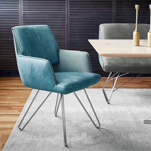 Chaise de salle à manger contemporaine - 1217 - Koinor - d'intérieur / en tissu / en cuir