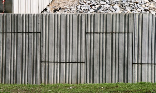Matrice de coffrage pour mur de soutènement - BORNHOLM - RECKLI GmbH - aspect bois / pour béton imprimé