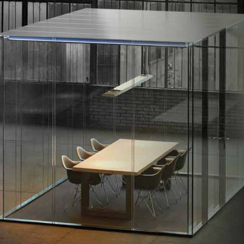 Bureau POD acoustique - LINEACUBE - Maars - en verre / pour open space
