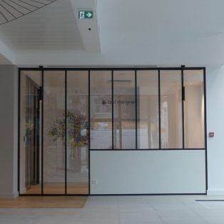 Cloison amovible - ARPÈGE : VERRE OU PLEIN PARCLOSÉ - CERENN - vitrée / stratifiée / à double vitrage