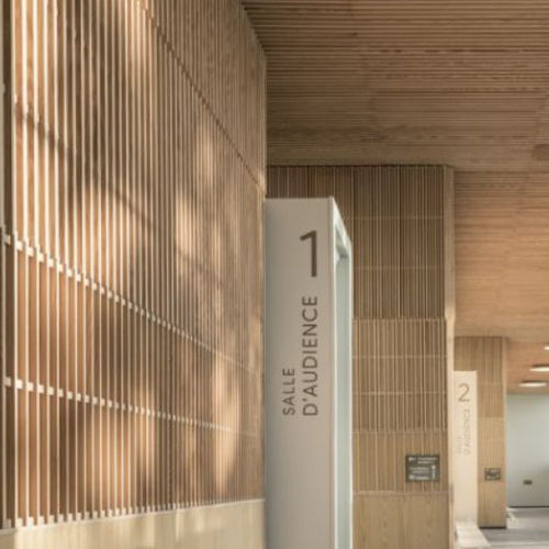 Panneau acoustique pour mur - LINEA 2.6.5 - LAUDESCHER - en sapin / en bois massif / en chêne
