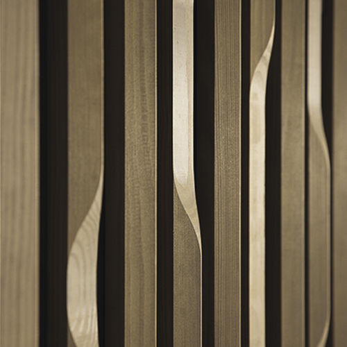Panneau acoustique pour mur - LINEA EDGE - LAUDESCHER - en bois massif / en chêne / en pin