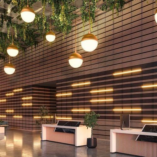 Panneau acoustique pour mur - LINEA TOUCH - LAUDESCHER - en douglas / en bois massif / en chêne