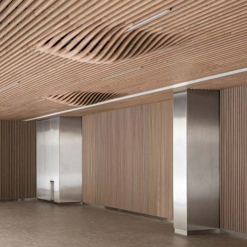 Panneau acoustique pour faux-plafond - LINEA 2.6.6 - LAUDESCHER - en sapin / en bois massif / en chêne