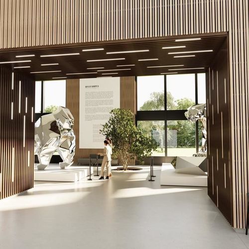 Panneau acoustique pour faux-plafond - LINEA 42 AL - LAUDESCHER - en bois massif / en pin / rectangulaire