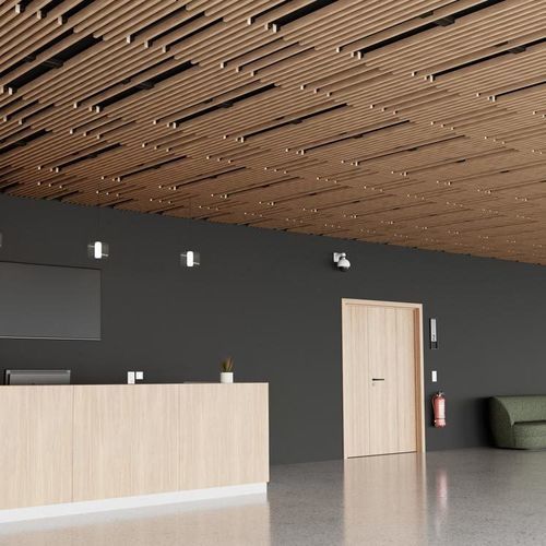 Panneau acoustique pour faux-plafond - LINEA 2.4.3 LITE - LAUDESCHER - en sapin / en épicéa / en bois massif