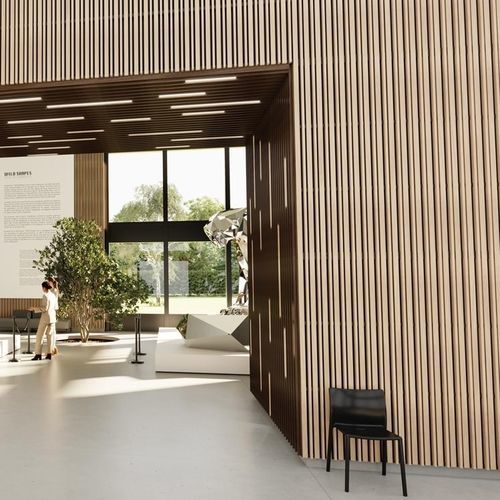 Panneau acoustique pour mur - LINEA 42 AL - LAUDESCHER - en bois massif / en pin / rectangulaire