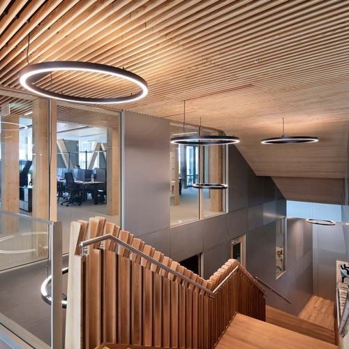 Panneau d'absorption acoustique pour faux-plafond - LINEA 2.6.5 - LAUDESCHER - en sapin / en bois massif / en chêne