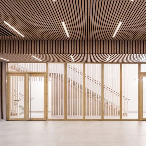 Panneau acoustique pour faux-plafond - LINEA 4.2.1 - LAUDESCHER - en sapin / en bois massif / en chêne