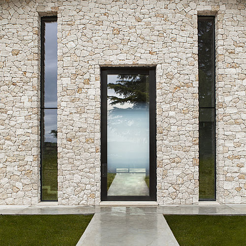 Porte d'entrée - NOVA - Oikos Venezia - en aluminium / à pivot / contemporaine