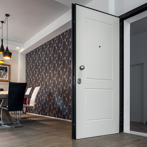 Porte d'entrée - EVOLUTION - Oikos Venezia - en bois / battante / classique