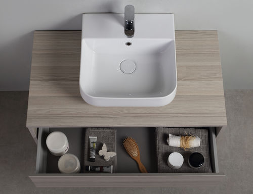 Meuble vasque suspendu - 50.2 - MASTRO FIORE - en bois / design original / avec tiroirs