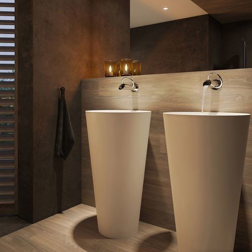 Vasque sur pied - RONDO - Condor - en Solid Surface / en résine / en fonte minérale