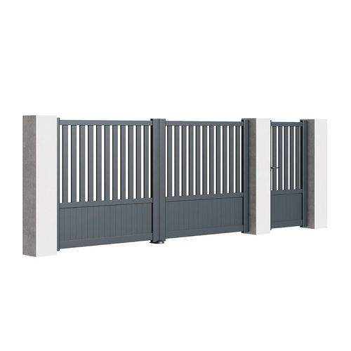 Portail coulissant - SOPHIA - TSCHOEPPE INDUSTRIE - droit / gauche / en aluminium