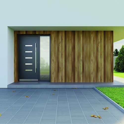Porte d'entrée - PIRNAR  - TSCHOEPPE INDUSTRIE - en bois / en aluminium / battante