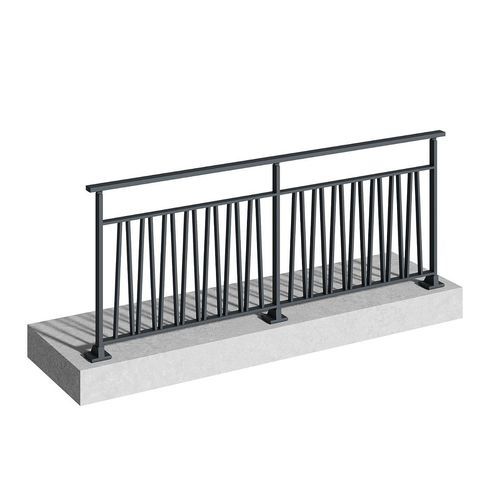 Garde-corps en aluminium - NUDA - TSCHOEPPE INDUSTRIE - en verre / à barreaudage / à barreaux
