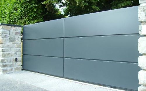 Portail battant - PORTAIL BATTANT LUCCO - 6 CASSETTES HORIZONTALES - TSCHOEPPE INDUSTRIE - coulissant / en aluminium / à panneau