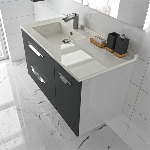 Meuble vasque double - STRADA+ - AMBIANCE BAIN - suspendu / en bois / en composite