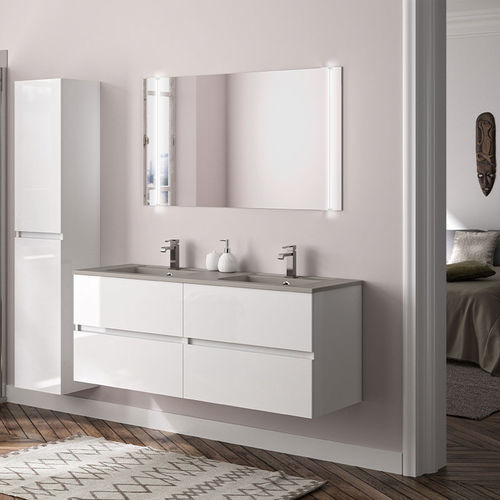 Meuble vasque double - KETTY  - AMBIANCE BAIN - suspendu / à poser / en bois