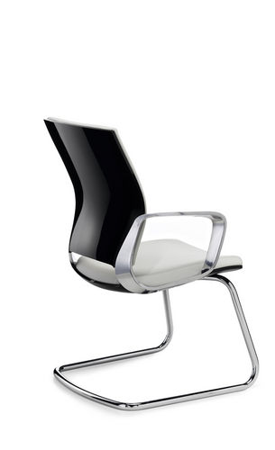 Chaise visiteur contemporaine - MOTEO - Klöber - en cuir / luge / professionnelle