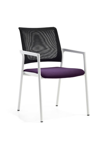 Chaise visiteur contemporaine - MERA - Klöber - en résille / empilable / professionnelle