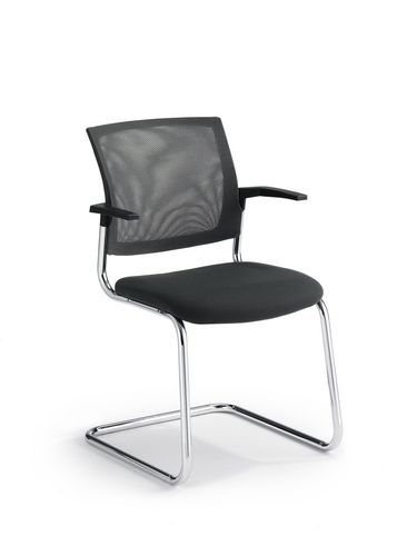 Chaise visiteur contemporaine - VEO - Klöber - en résille / cantilever / professionnelle